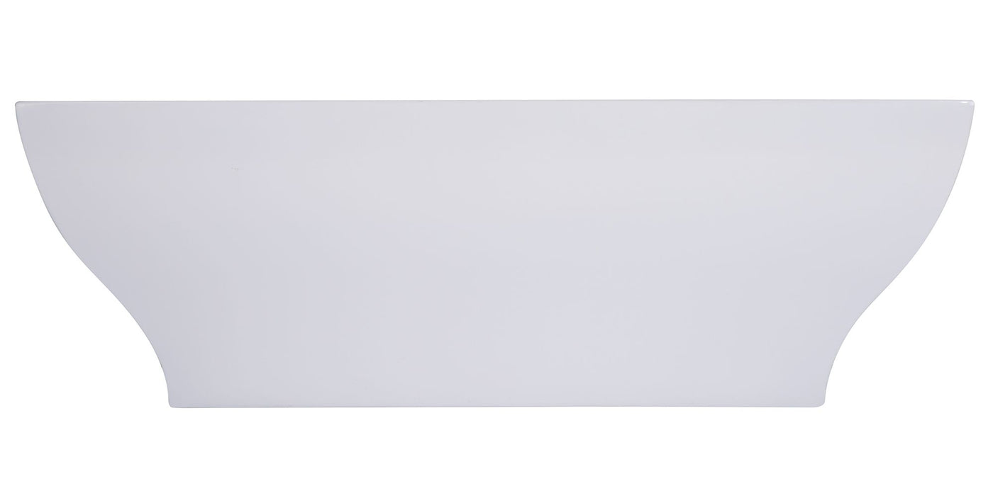 ALFI brand AB8840 67 Inch White Rectangular Acrylic Free Standing Soaking Bathtub