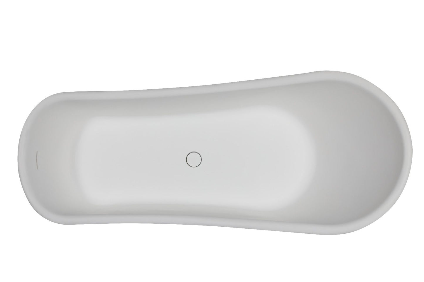 ALFI brand AB9960 67" White Matte Clawfoot Solid Surface Resin Bathtub