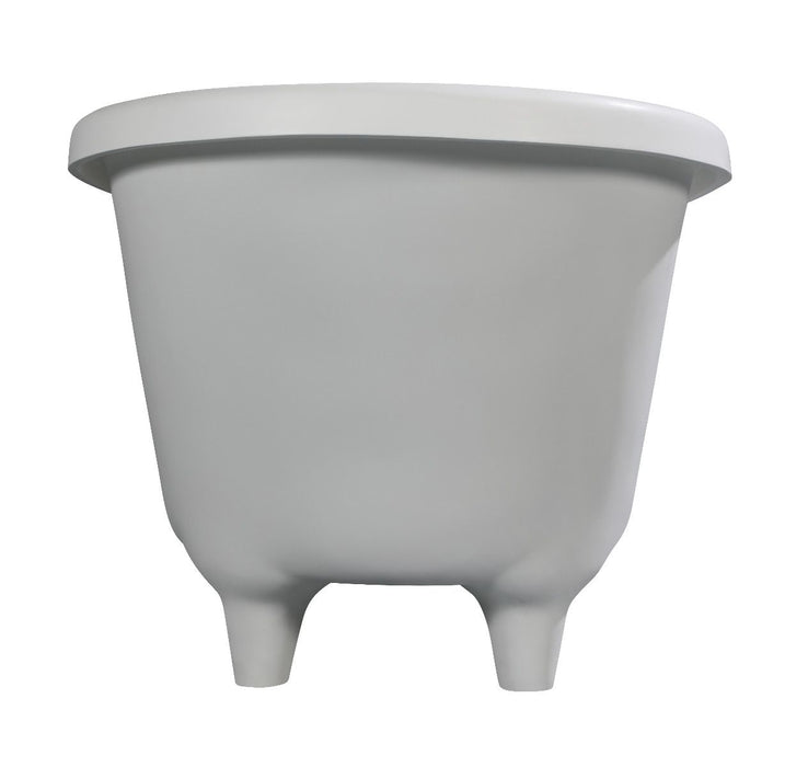 ALFI brand AB9960 67" White Matte Clawfoot Solid Surface Resin Bathtub