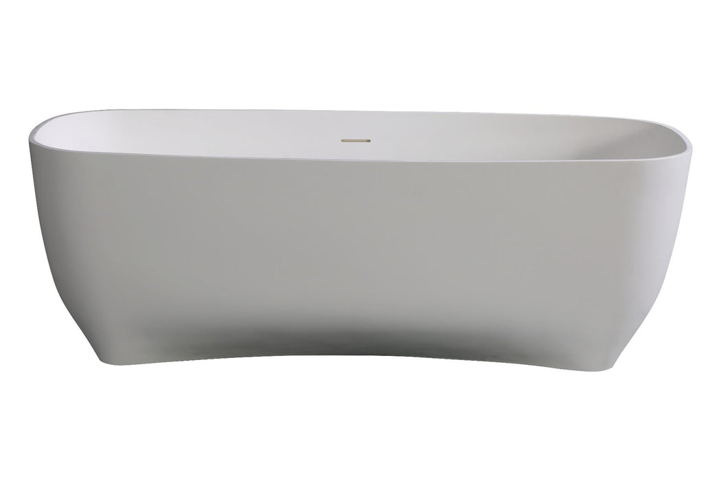ALFI brand AB9980 67" White Matte Solid Surface Resin Bathtub