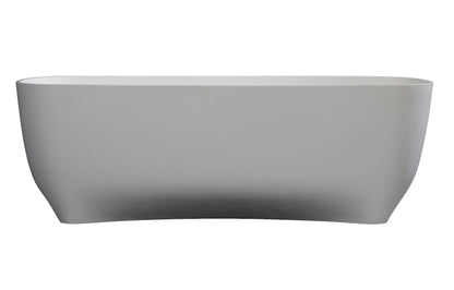ALFI brand AB9980 67" White Matte Solid Surface Resin Bathtub