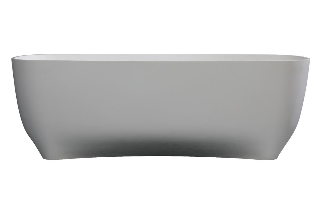ALFI brand AB9980 67" White Matte Solid Surface Resin Bathtub