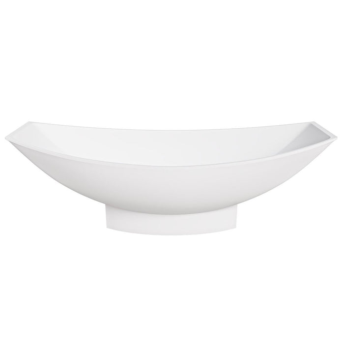 ALFI brand AB9991 White Matte 71" Solid Surface Resin Free Standing Hammock Style Bathtub