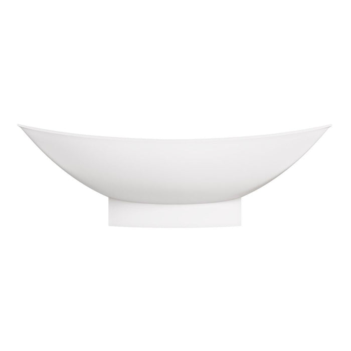 ALFI brand AB9991 White Matte 71" Solid Surface Resin Free Standing Hammock Style Bathtub