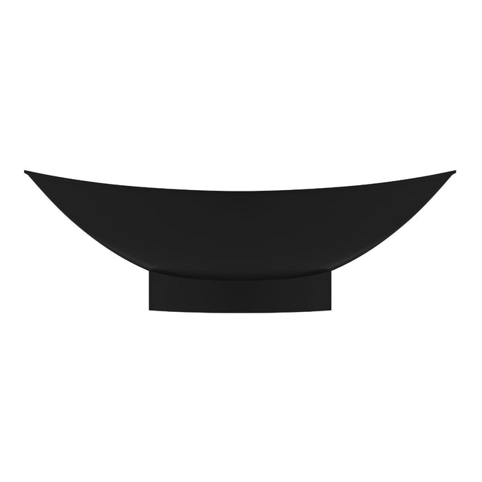 ALFI brand AB9991BM Black Matte 71" Solid Surface Resin Free Standing Hammock Style Bathtub