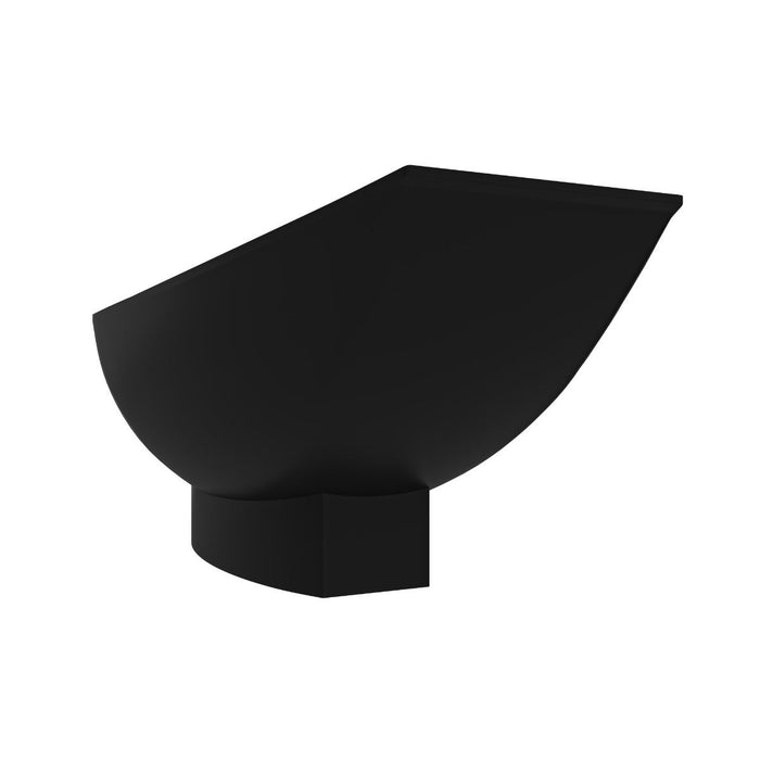 ALFI brand AB9991BM Black Matte 71" Solid Surface Resin Free Standing Hammock Style Bathtub