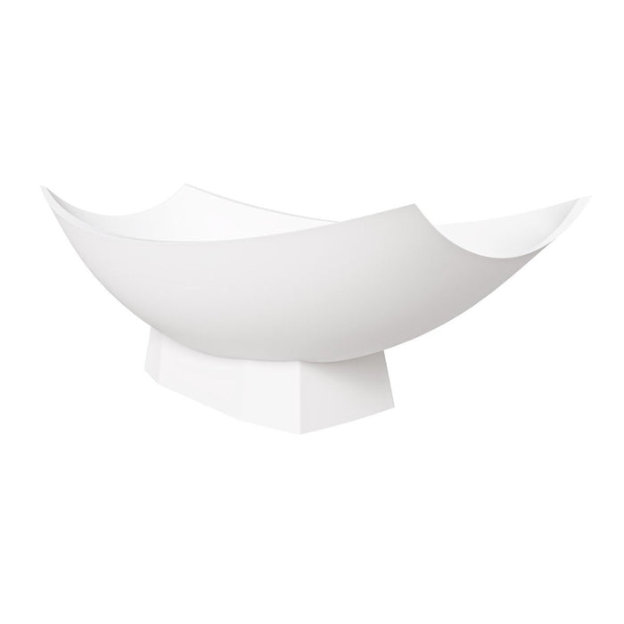 ALFI brand AB9992 White Matte 71" Solid Surface Resin Free Standing Hammock Style Bathtub