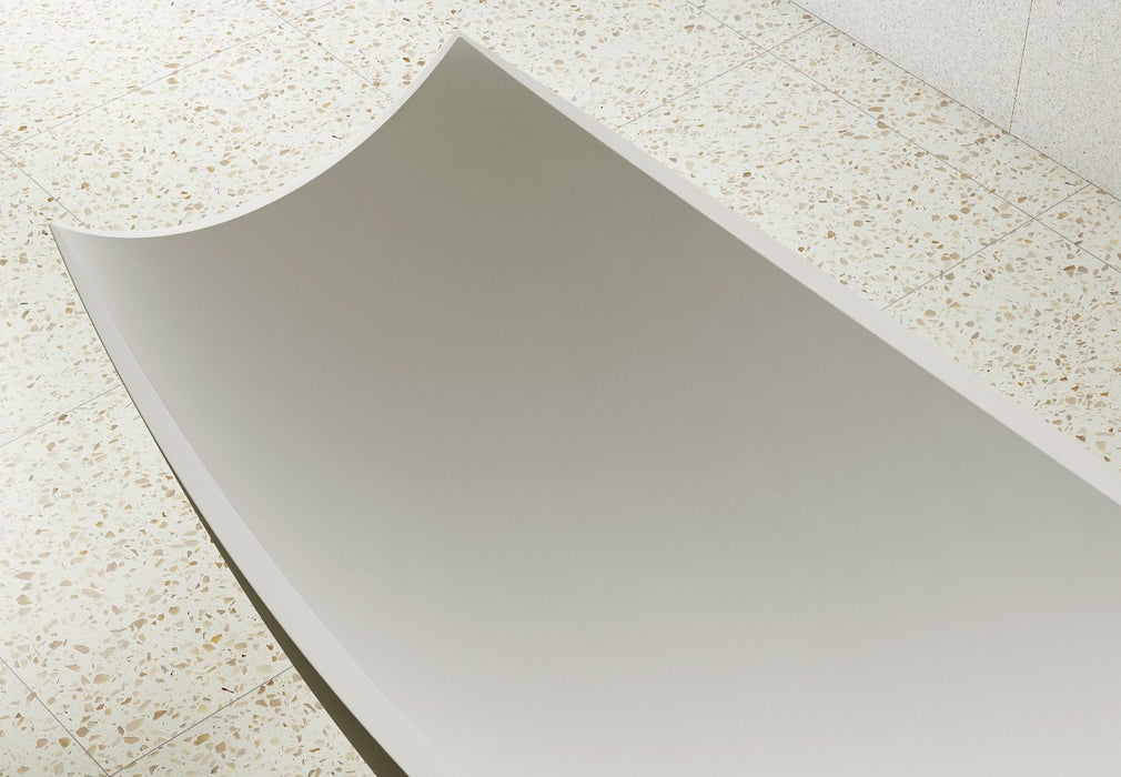 ALFI brand AB9992 White Matte 71" Solid Surface Resin Free Standing Hammock Style Bathtub