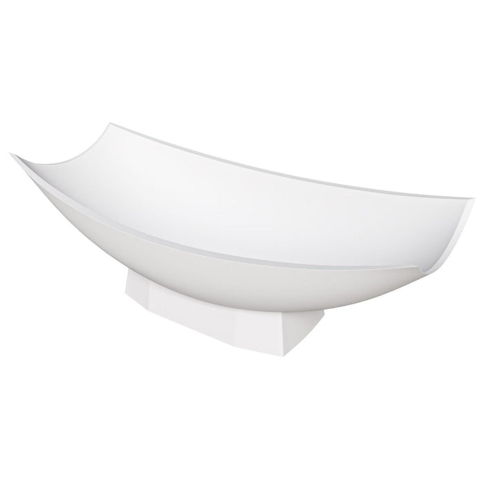 ALFI brand AB9992 White Matte 71" Solid Surface Resin Free Standing Hammock Style Bathtub