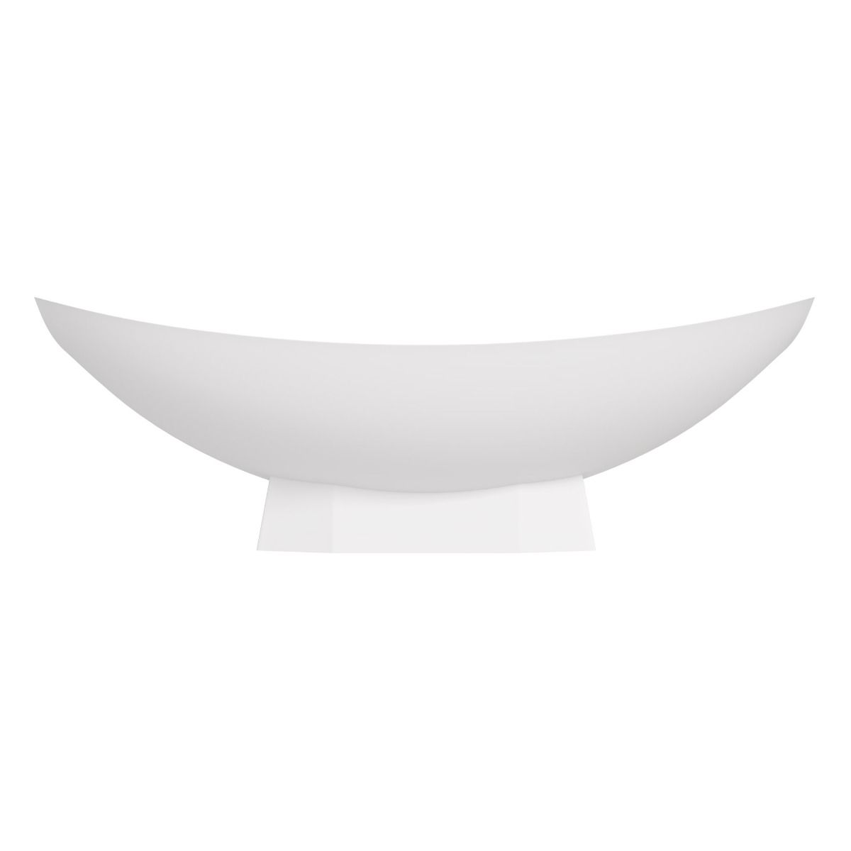 ALFI brand AB9992 White Matte 71" Solid Surface Resin Free Standing Hammock Style Bathtub