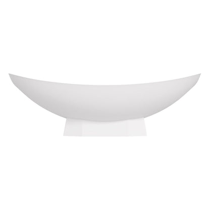 ALFI brand AB9992 White Matte 71" Solid Surface Resin Free Standing Hammock Style Bathtub
