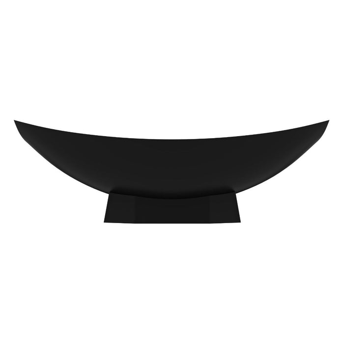 ALFI brand AB9992BM Black Matte 71" Solid Surface Resin Free Standing Hammock Style Bathtub