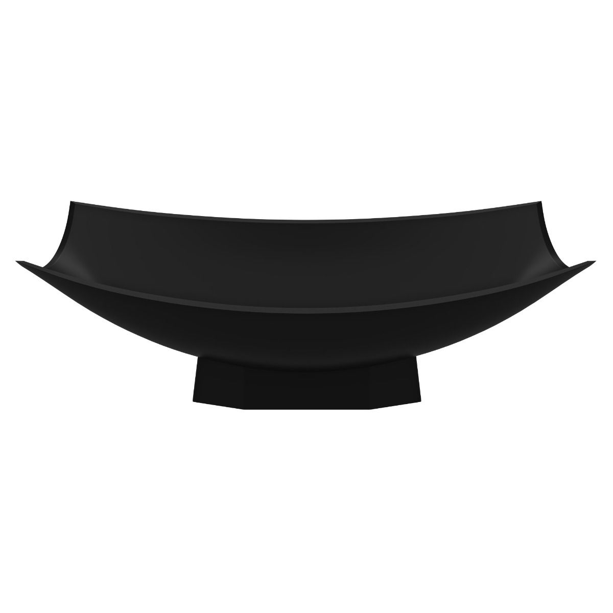 ALFI brand AB9992BM Black Matte 71" Solid Surface Resin Free Standing Hammock Style Bathtub
