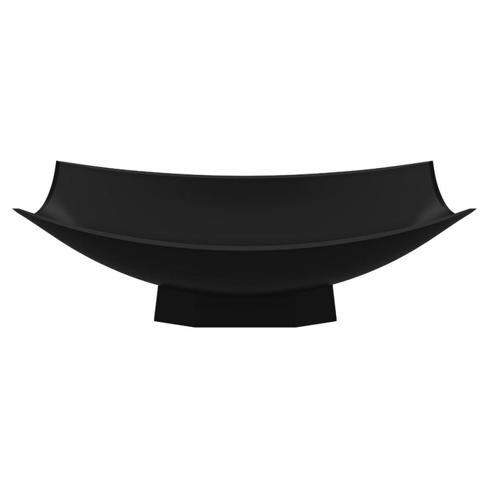 ALFI brand AB9992BM Black Matte 71" Solid Surface Resin Free Standing Hammock Style Bathtub