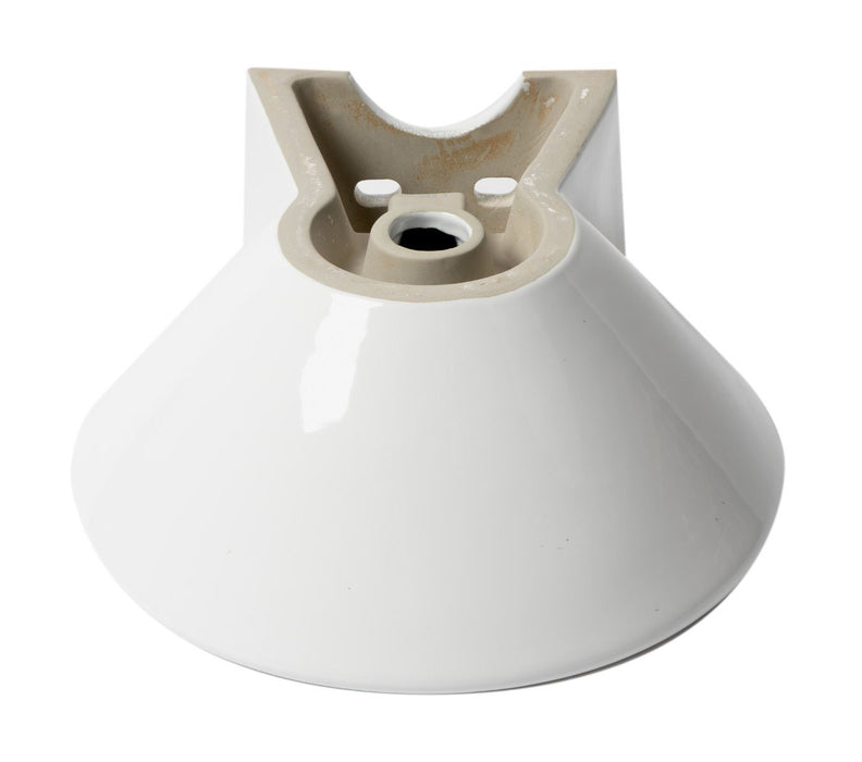 ALFI brand ABC113 White 17" Round Wall Mounted Ceramic Sink with Faucet Hole
