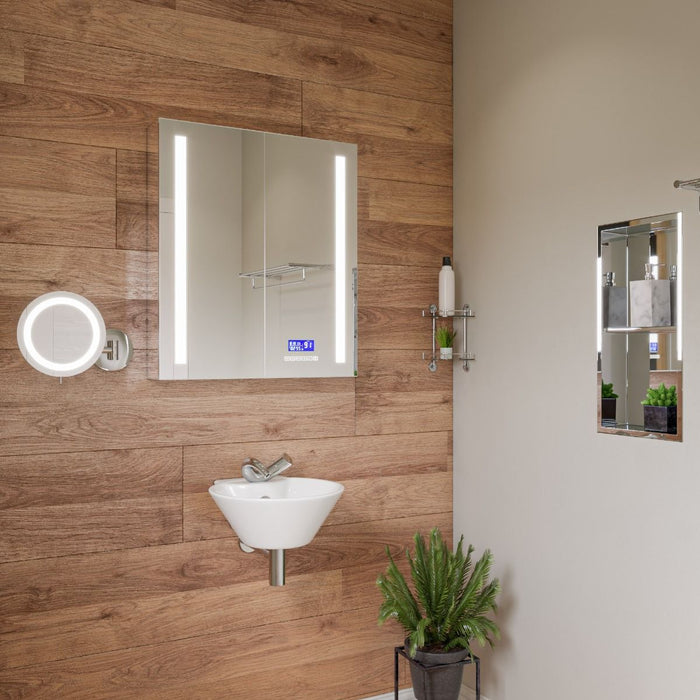 ALFI brand ABC113 White 17" Round Wall Mounted Ceramic Sink with Faucet Hole