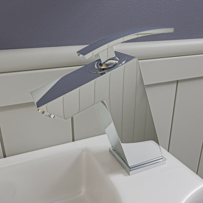 ALFI brand ABC114 White 18" Small Wall Mounted Ceramic Sink with Faucet Hole