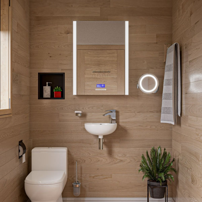 ALFI brand ABC118 White 14" Small Wall Mounted Ceramic Sink with Faucet Hole