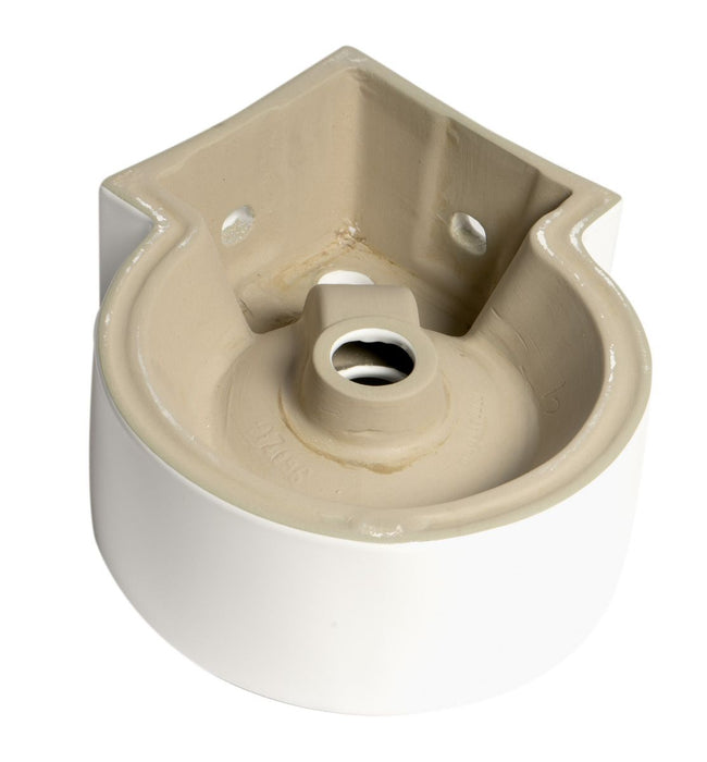 ALFI brand ABC121 White 17" Tiny Corner Wall Mounted Ceramic Sink with Faucet Hole