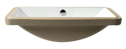 ALFI brand ABC603 White 24" Rectangular Undermount Ceramic Sink