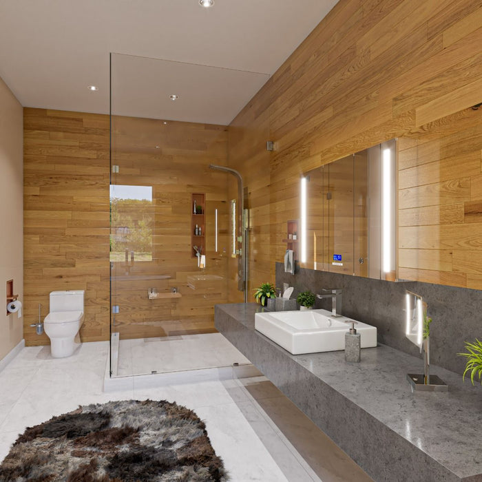 ALFI brand ABC701 White 24" Rectangular Semi Recessed Ceramic Sink with Faucet Hole