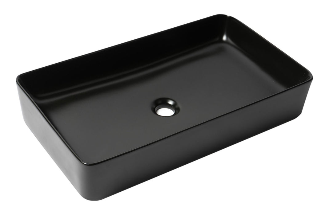 ALFI brand ABC902-BM 24" Modern Rectangular Above Mount Ceramic Sink