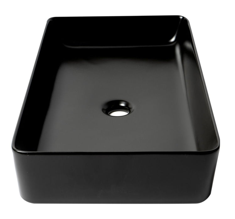 ALFI brand ABC902-BM 24" Modern Rectangular Above Mount Ceramic Sink