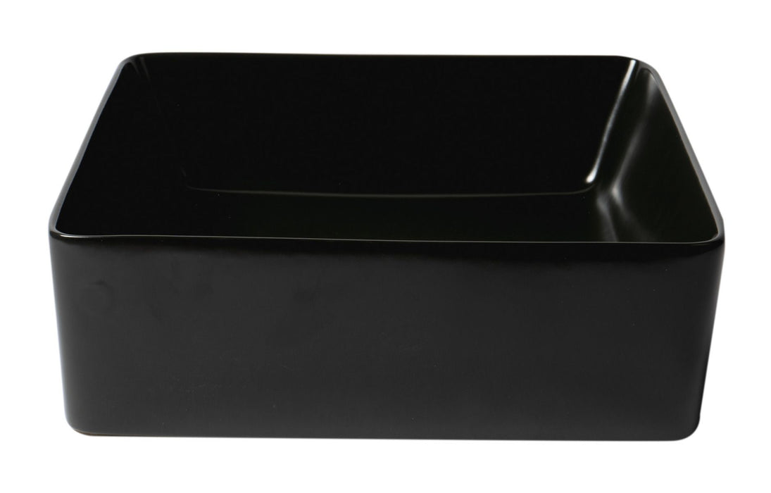 ALFI brand ABC903-BM 16" Modern Square Above Mount Ceramic Sink