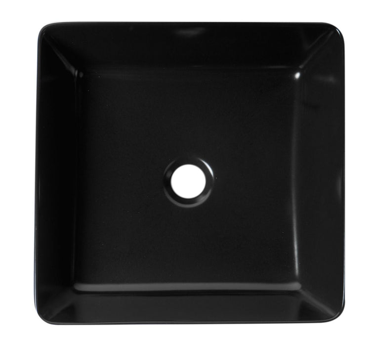 ALFI brand ABC903-BM 16" Modern Square Above Mount Ceramic Sink