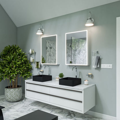 ALFI brand ABC903-BM 16" Modern Square Above Mount Ceramic Sink