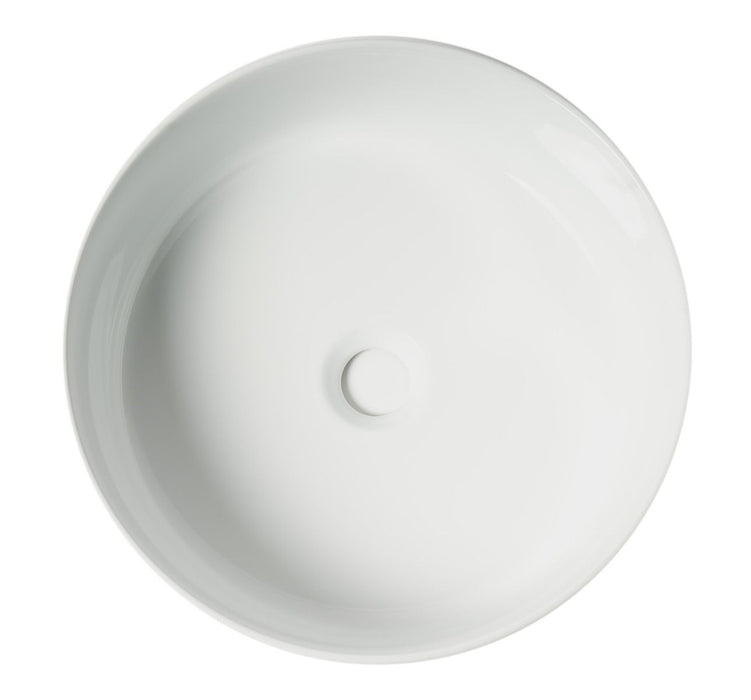 ALFI brand ABC907-W 15" Round Above Mount Ceramic Sink