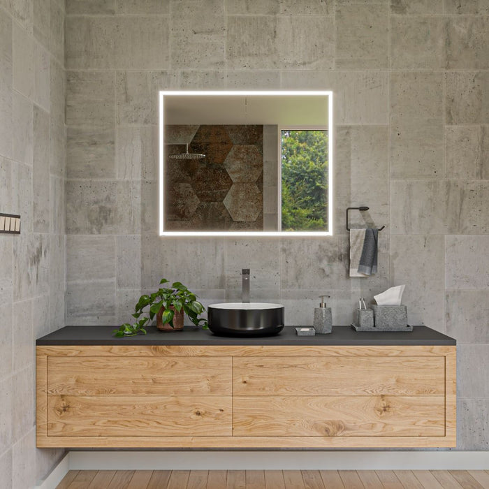 ALFI brand ABC908 Black & White 15" Round Above Mount Ceramic Sink