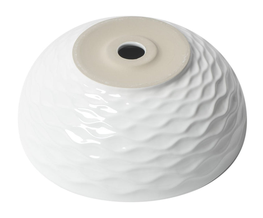 ALFI brand ABC909 White 17" Decorative Round Vessel Above Mount Ceramic Sink