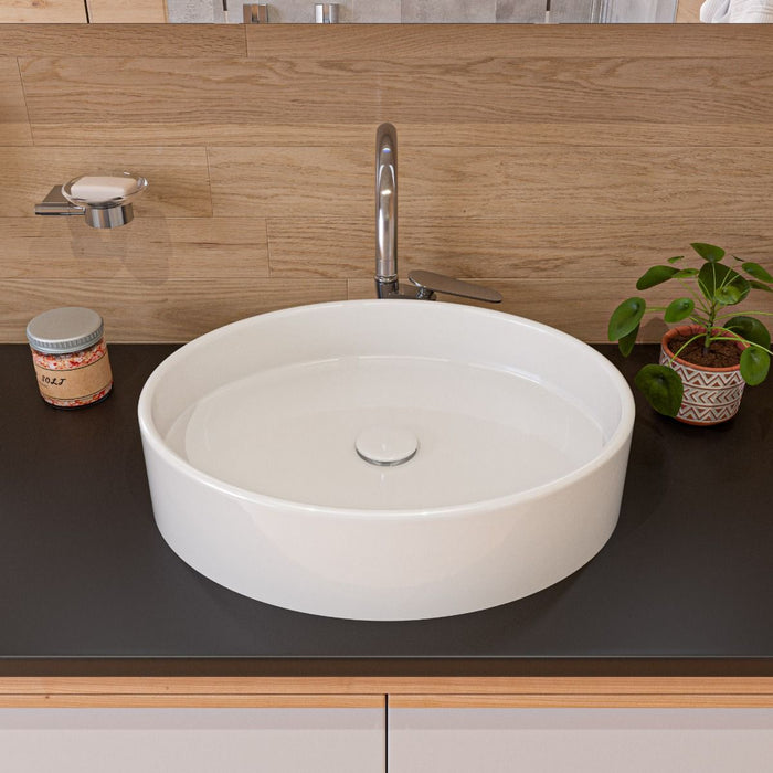 ALFI brand ABC911 White 22" Oval Above Mount Ceramic Sink