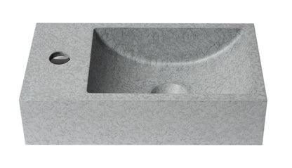 ALFI brand ABCO108 16" Small Rectangular Solid Concrete Gray Matte Wall Mounted Bathroom Sink