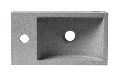 ALFI brand ABCO108 16" Small Rectangular Solid Concrete Gray Matte Wall Mounted Bathroom Sink