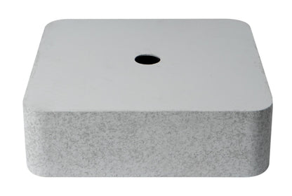 ALFI brand ABCO16S 16" Square Solid Concrete Gray Matte Above Mount Bathroom Sink