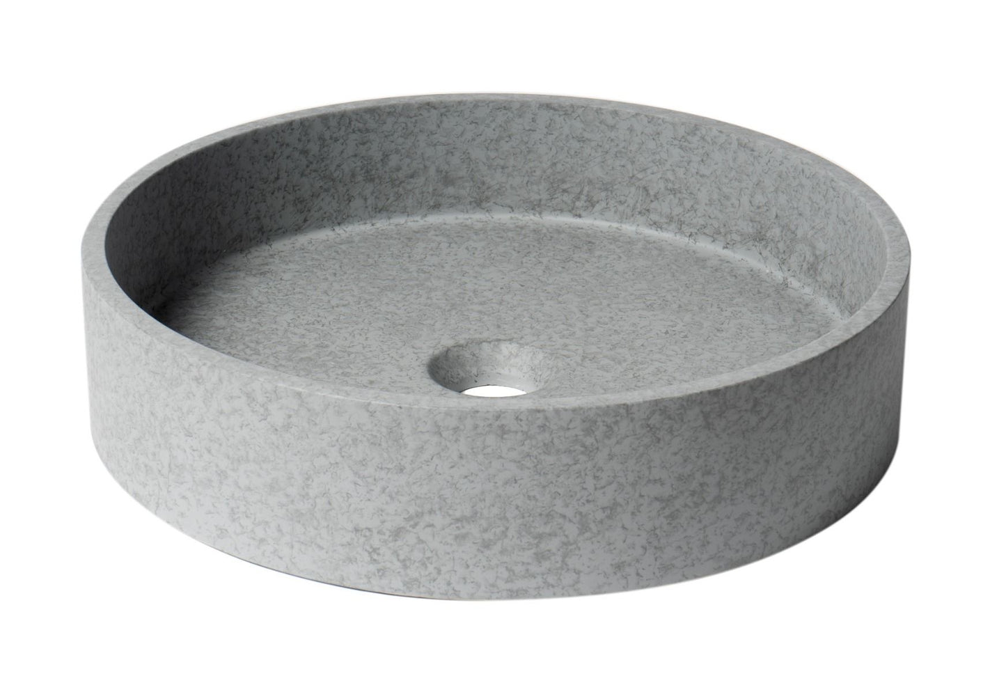 ALFI brand ABCO17R 17" Round Solid Concrete Gray Matte Above Mount Bathroom Sink