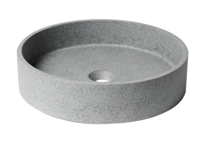 ALFI brand ABCO17R 17" Round Solid Concrete Gray Matte Above Mount Bathroom Sink