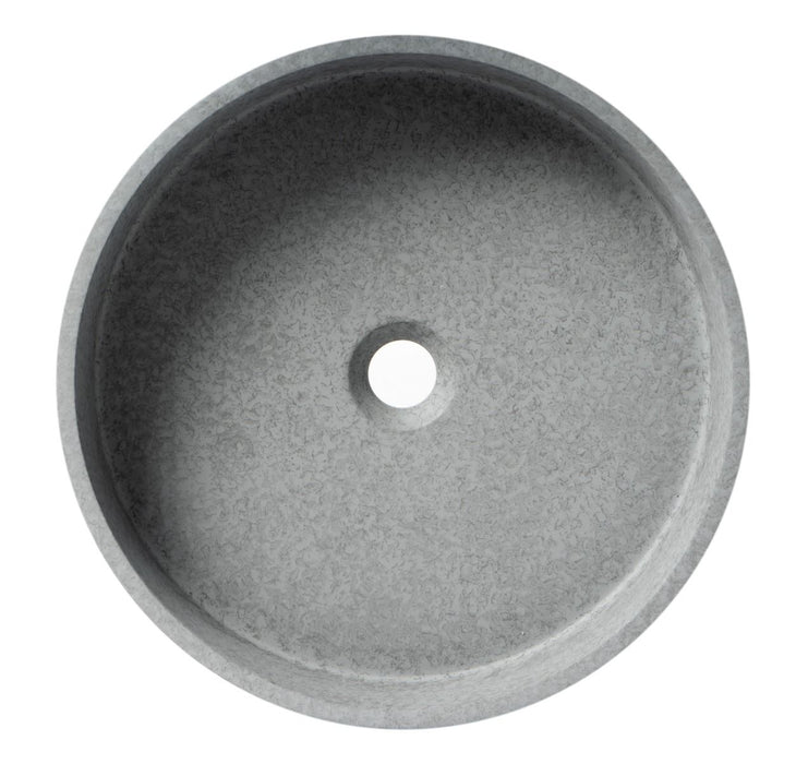 ALFI brand ABCO17R 17" Round Solid Concrete Gray Matte Above Mount Bathroom Sink