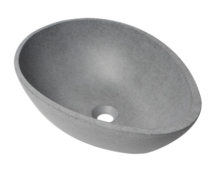 ALFI brand ABCO21O 21" Solid Concrete Tear Drop Above Mount Vessel Sink