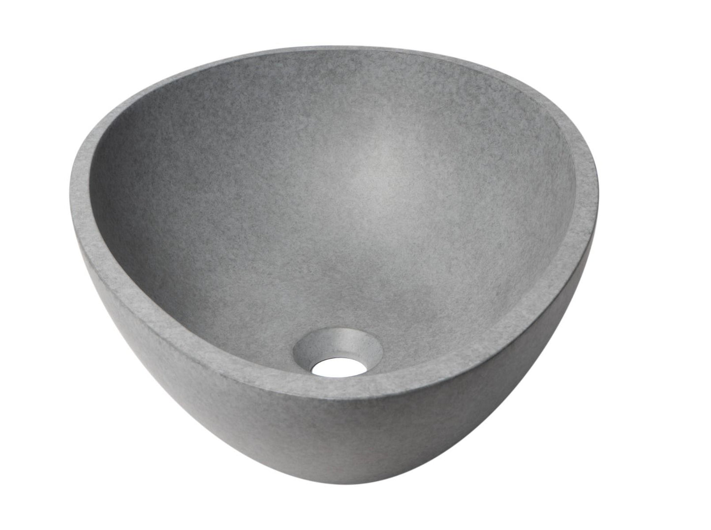 ALFI brand ABCO21O 21" Solid Concrete Tear Drop Above Mount Vessel Sink