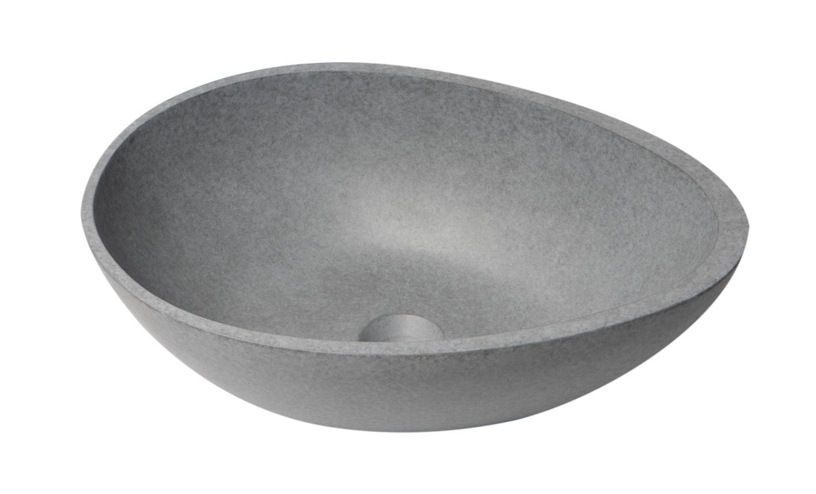 ALFI brand ABCO21O 21" Solid Concrete Tear Drop Above Mount Vessel Sink
