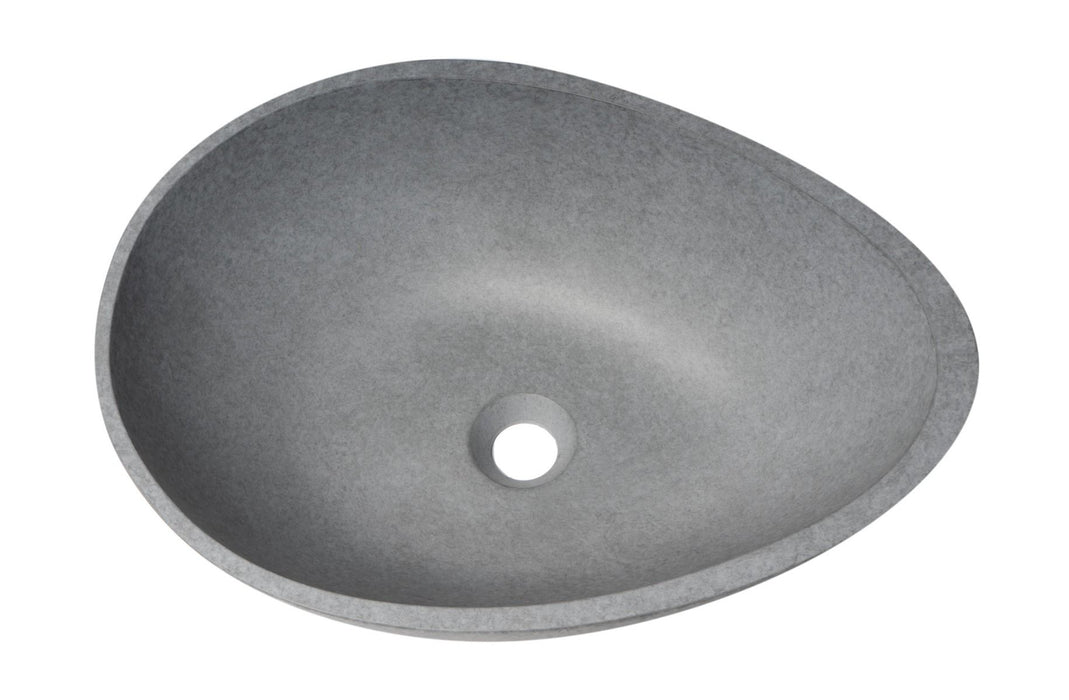 ALFI brand ABCO21O 21" Solid Concrete Tear Drop Above Mount Vessel Sink