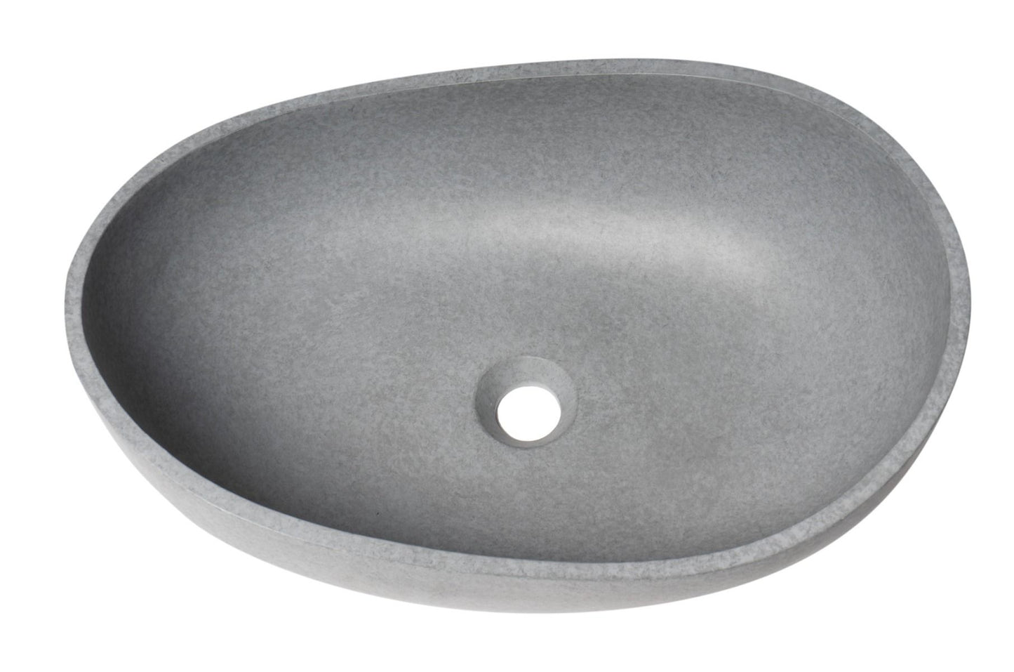 ALFI brand ABCO23O 23" Solid Concrete Wavy Oval Above Mount Vessel Sink