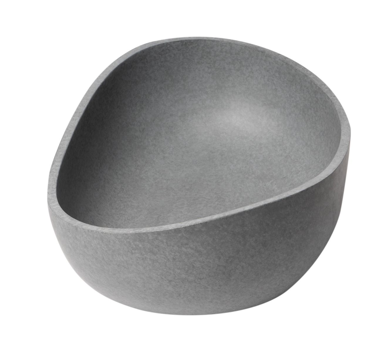 ALFI brand ABCO23O 23" Solid Concrete Wavy Oval Above Mount Vessel Sink