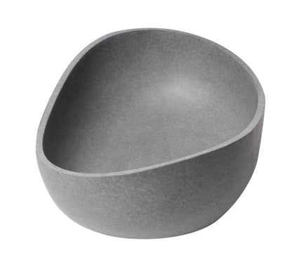 ALFI brand ABCO23O 23" Solid Concrete Wavy Oval Above Mount Vessel Sink