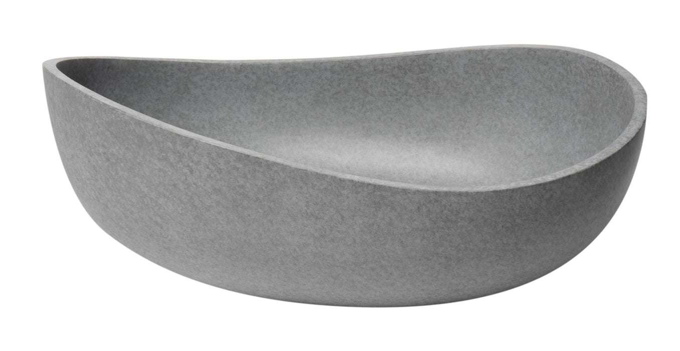 ALFI brand ABCO23O 23" Solid Concrete Wavy Oval Above Mount Vessel Sink