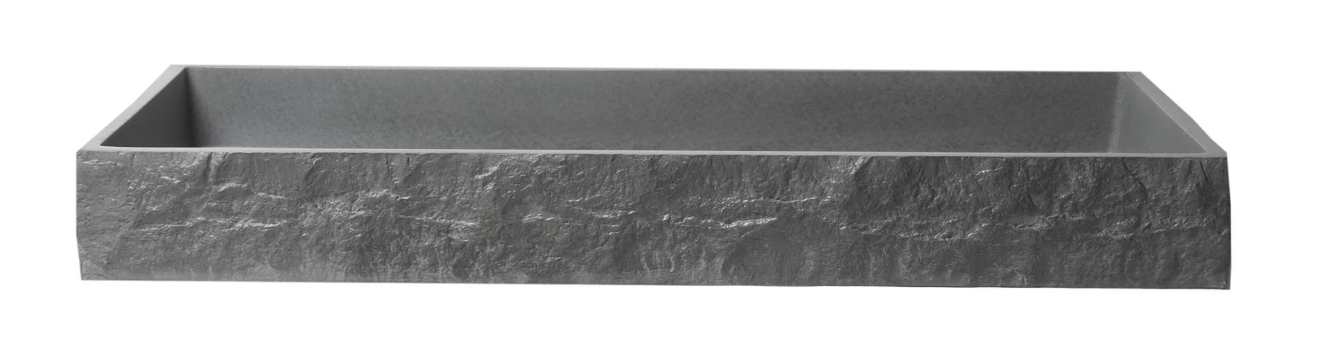 ALFI brand ABCO39TR 39" Solid Concrete Gray Matte Trough Sink for the Bathroom