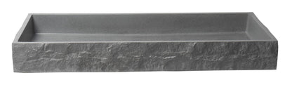 ALFI brand ABCO39TR 39" Solid Concrete Gray Matte Trough Sink for the Bathroom